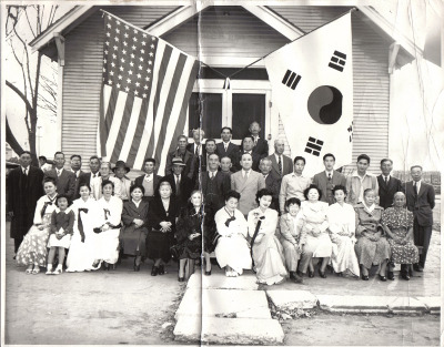 The first Korean-American Presbyterian Church constructed in 1912. City of Dinuba, CA. Demolished in 2001.